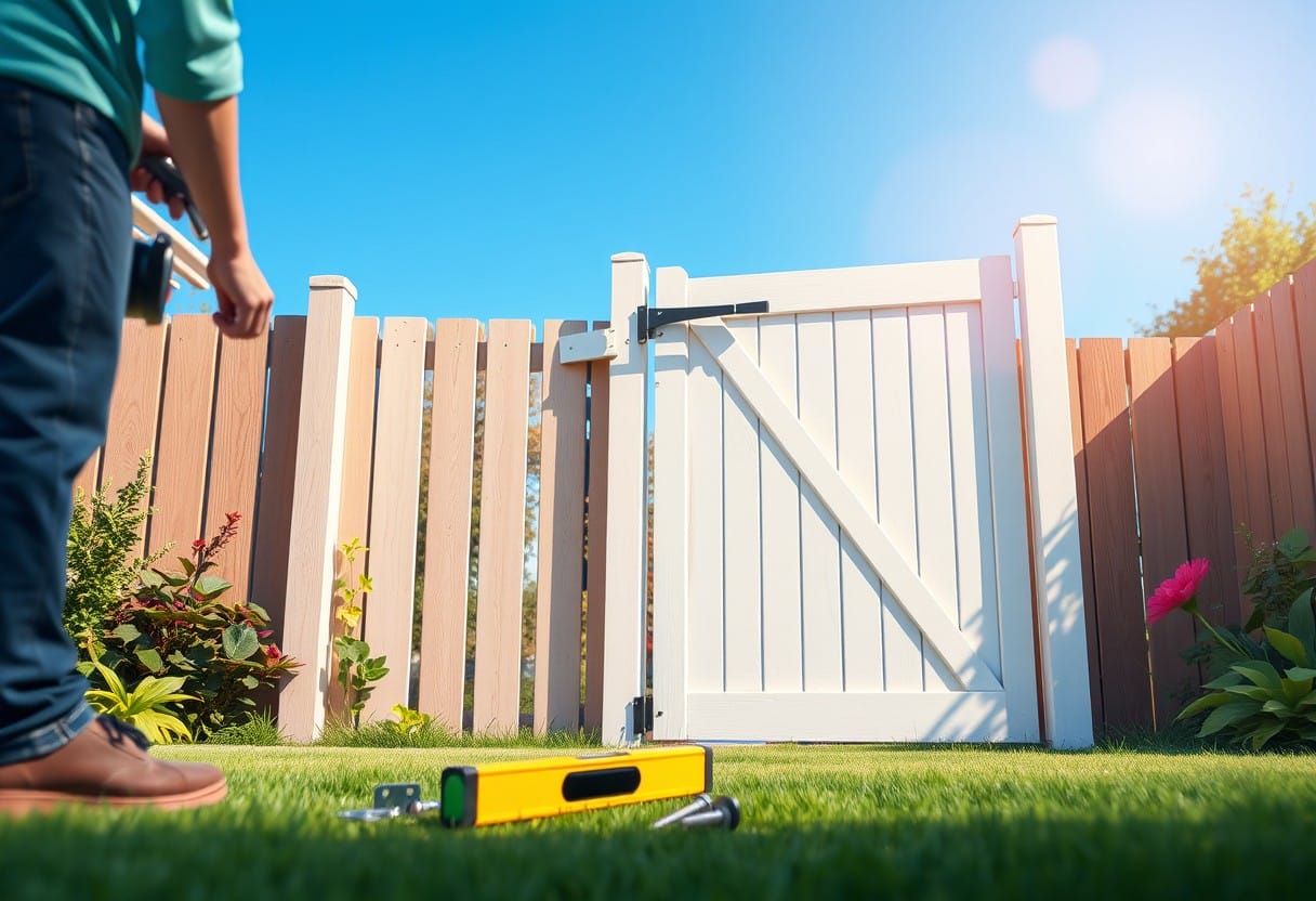 How do you fix a sagging vinyl gate?