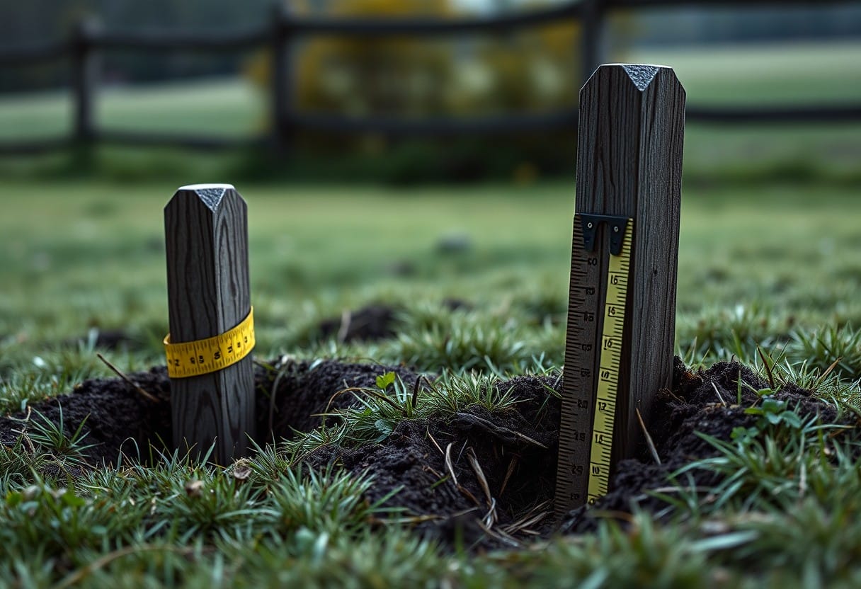 How deep should gate posts be buried?