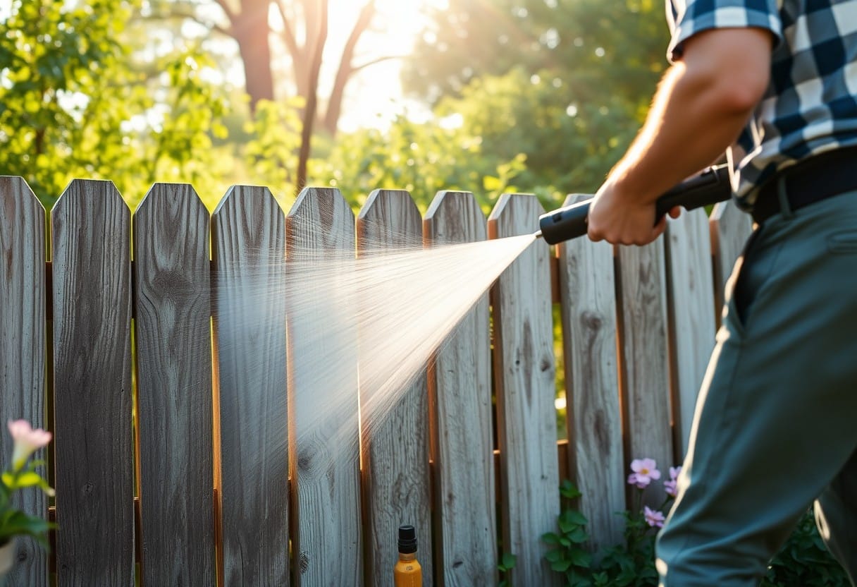 Can you pressure wash an old wood fence?