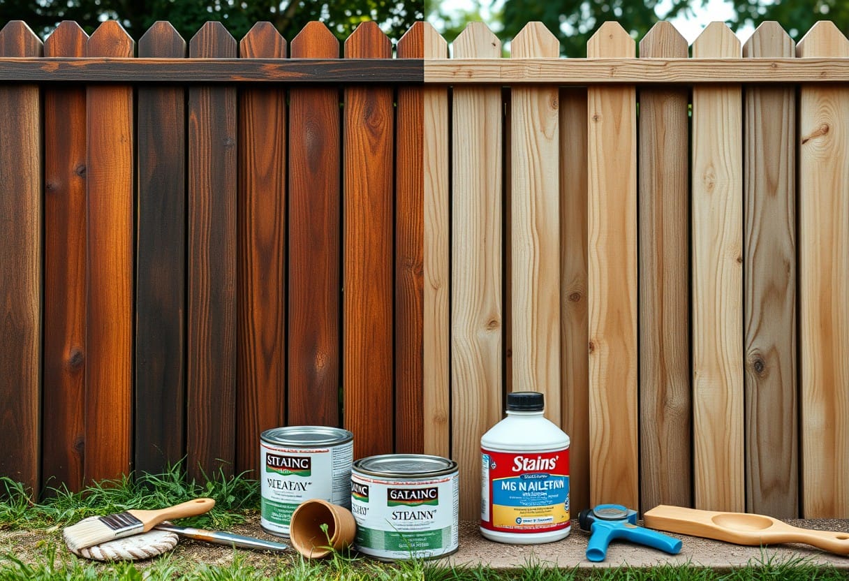 Is it better to stain or seal a fence?